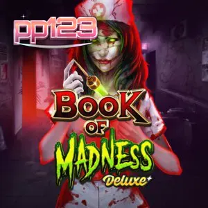 Tampilan visual slot Book of Madness Deluxe dengan tema rumah sakit jiwa